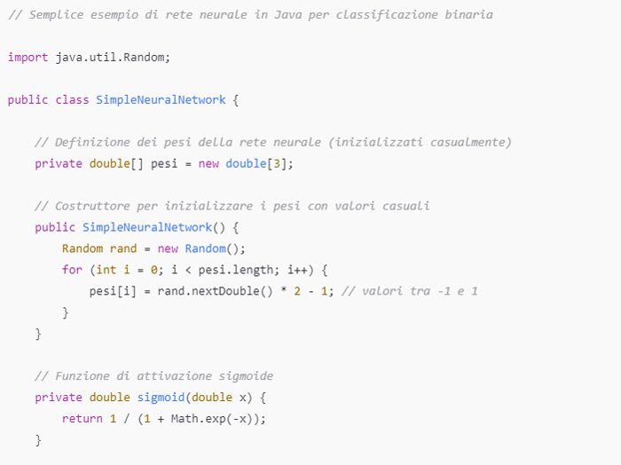 linguaggio Java per intelligenza artificiale